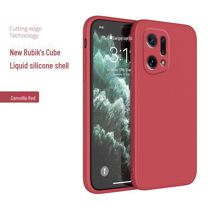 Чехол из жидкого силикона для Oppo Find X5 Pro — мягкая оболочка для защиты мобильного телефона