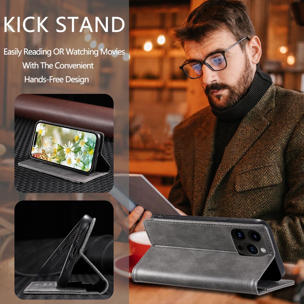 Откидной чехол-кошелек с защитой от кражи, магнитный кожаный чехол для iPhone 15, 14, 13, 12, 11 Pro Max XS MAX 8P 7P/Samsung S23 S22 S21 Ultra Plus A14 A54 A13 A53