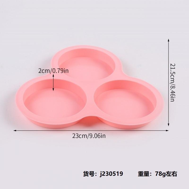 Air Fryer Egg Mold Round Shape Eggs Mold 3 Cavity Non-Stick Silicone Air Fryer Egg Pan Egg Steamer Cooking Mold Fried Egg Tool