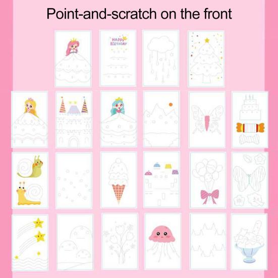 1 набор Squeegee Art Kids Paint Kit DIY Rainbow Scratch Painting Crafts