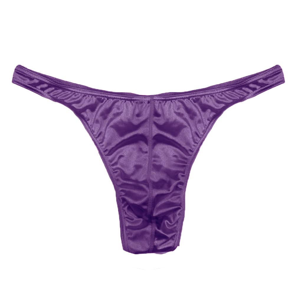 MIERSIDE Шелковистые Сатиновые Глянцевые Сексуальные Брифы Мужское Нижнее Белье из 4 предметов, Т-образная спинка, Мужское (Размер M, 0806-1)