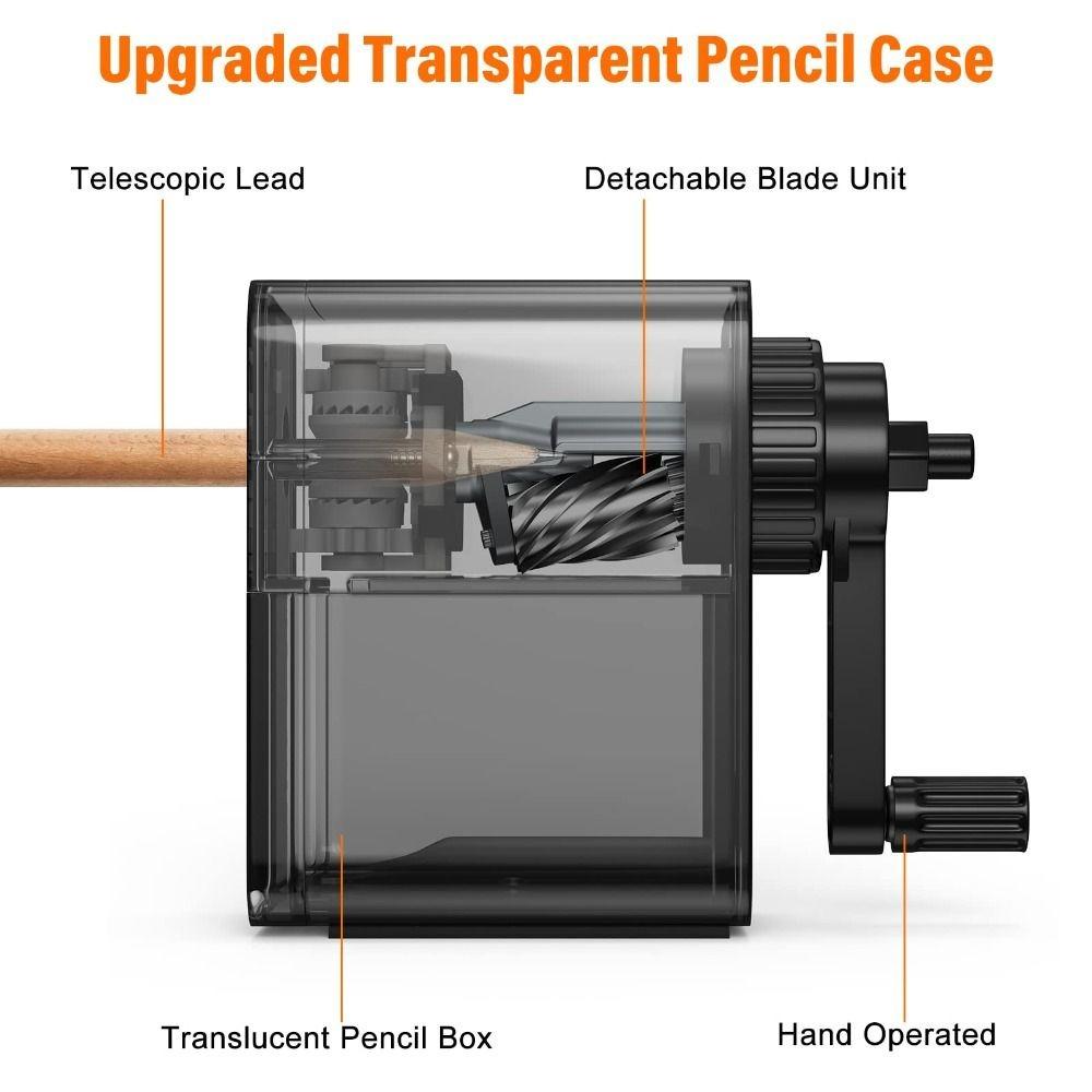 Малошумная точилка для карандашей, 1 шт., ручная точилка для карандашей, обновленная домашняя