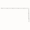 Shinwa Sokutei Curved Ruler, Same Thickness, White, 50cm/1 Shaku 5 Sun, Dual Graduations, Masterpiece, 11109
