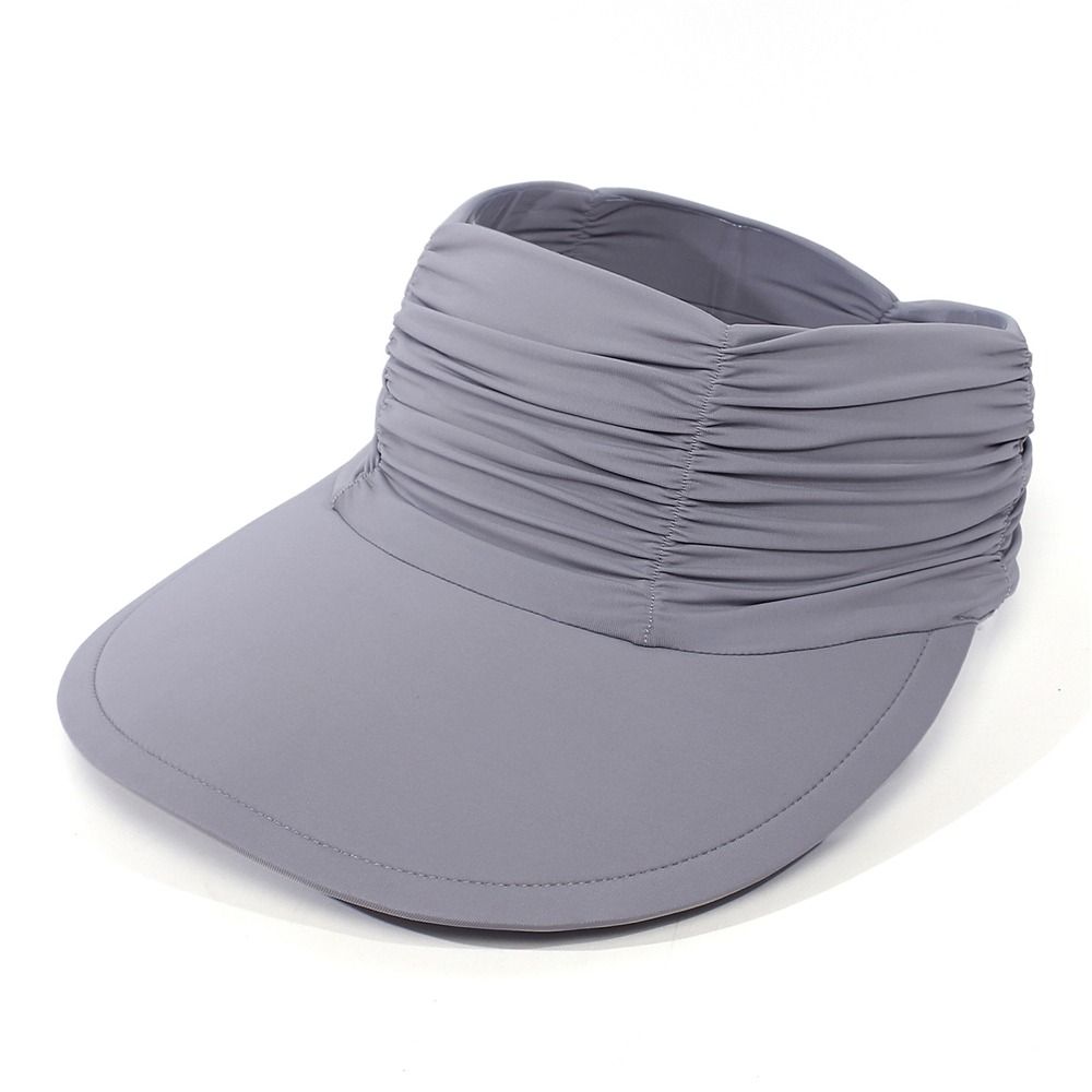 Wide Brim Sun Visor Hat UV Protection High Ponytails Visor Cap Trendy Empty Top for Women