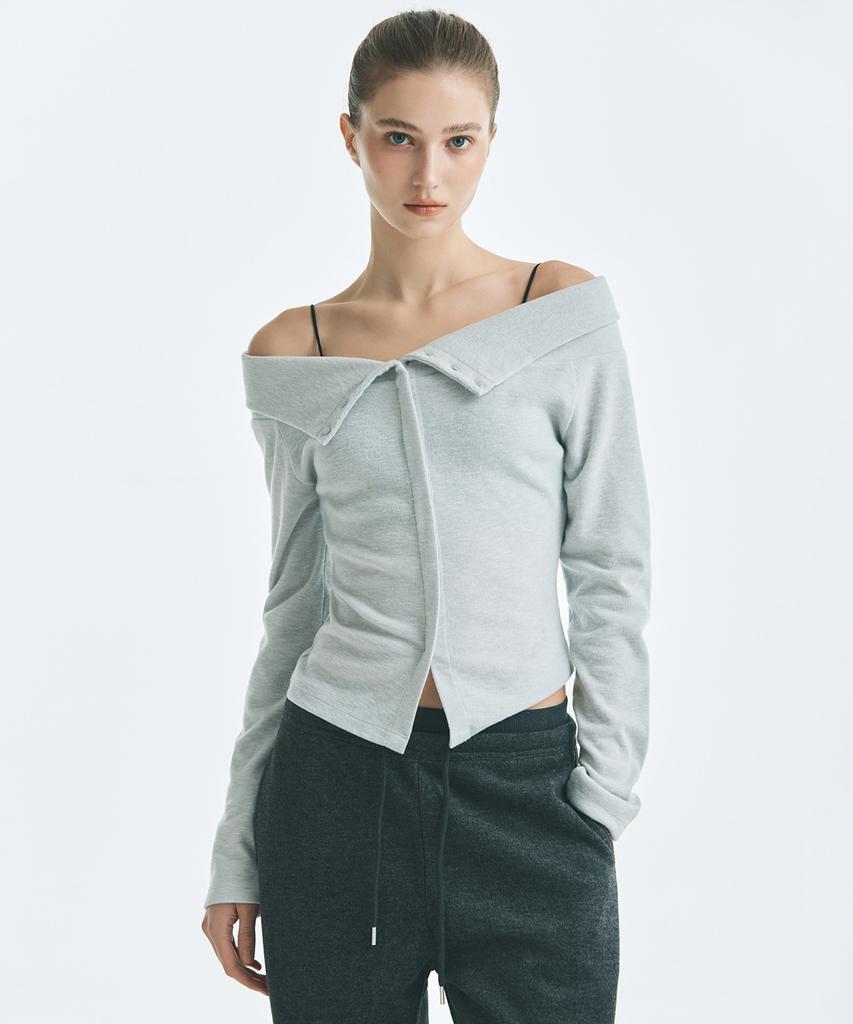 MIXXO Футболка с длинным рукавом и открытыми плечами_Miwlwg129A
