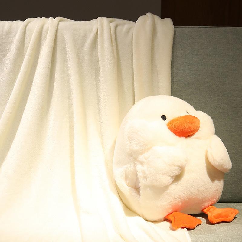 Мягкая кавайная толстая утка 3 в 1 подушка с одеялом милая плюшевая кукла-животное игрушка для успокоения ребенка для детей мультяшный подарок на день рождения