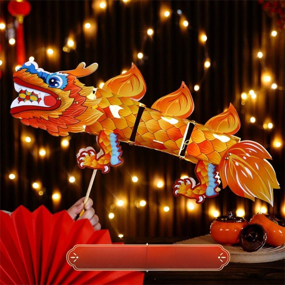 Cartoon Chinese Style Dragon Lamp Luminous Handheld Dragon Lantern  Spring Festival