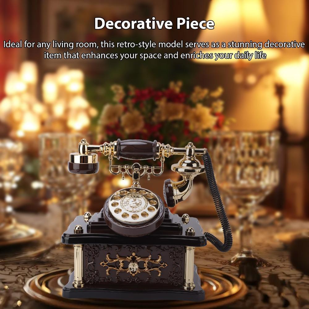 Old Fashioned Style Telephone Music Box ABS Retro Telephone Decor Home Decoration