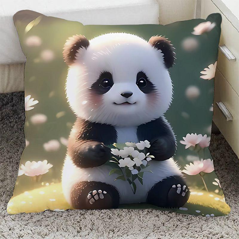 Наволочка с изображением панды для украшения общежития, офиса, гостиной, дома, наволочка