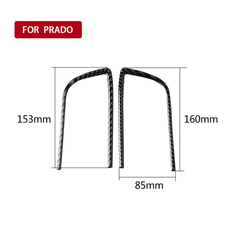 Подходит для Toyota Land Cruiser Prado FJ 120 Автомобильные аксессуары из углеродного волокна, хромированная передняя и задняя крышка противотуманной фары, наклейка на автомобиль