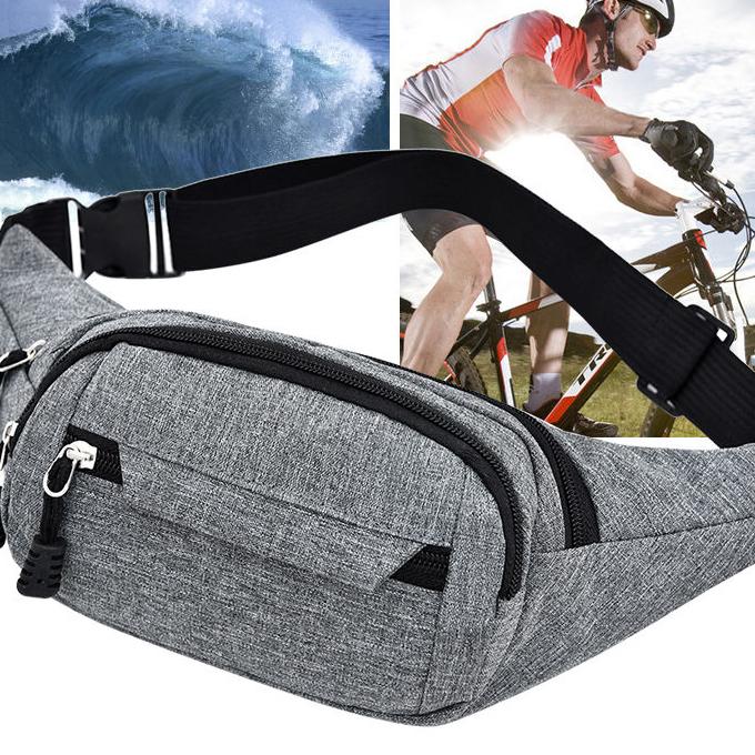 Мужская и женская поясная сумка для бега, многофункциональная водонепроницаемая и износостойкая поясная сумка для спорта на открытом воздухе большой емкости