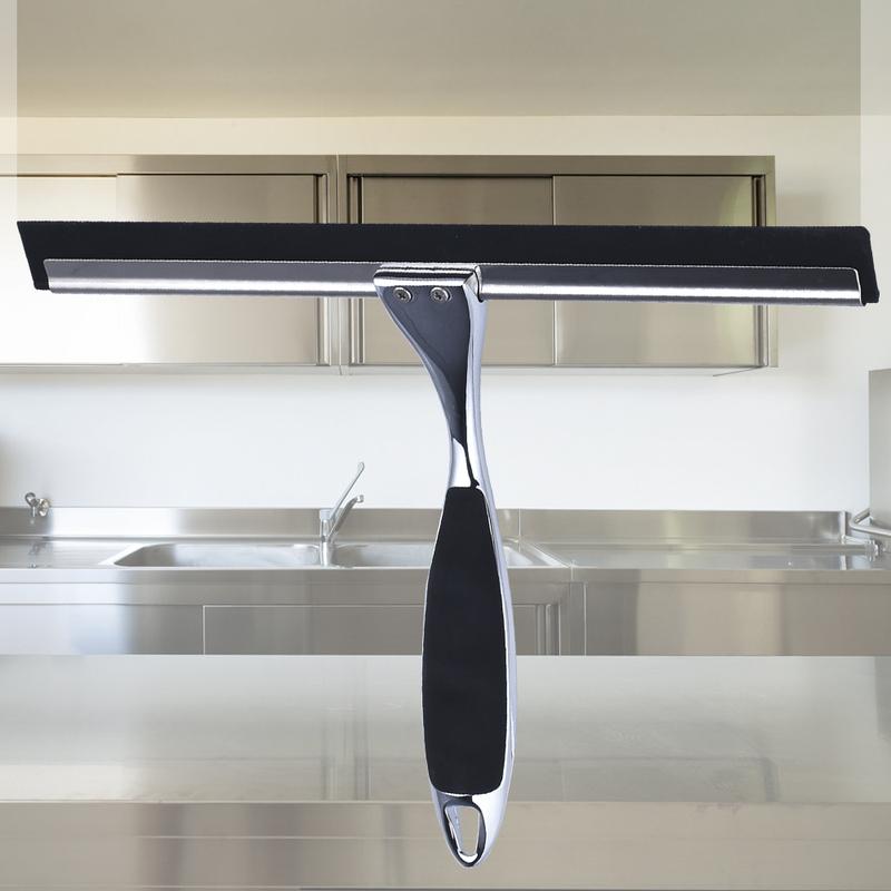 Stainless Steel Shower Wiper Window Squeegee Wiper All-purpose Glass Mirror Scraper Cleaning Household Hotel Tools Golden Black
