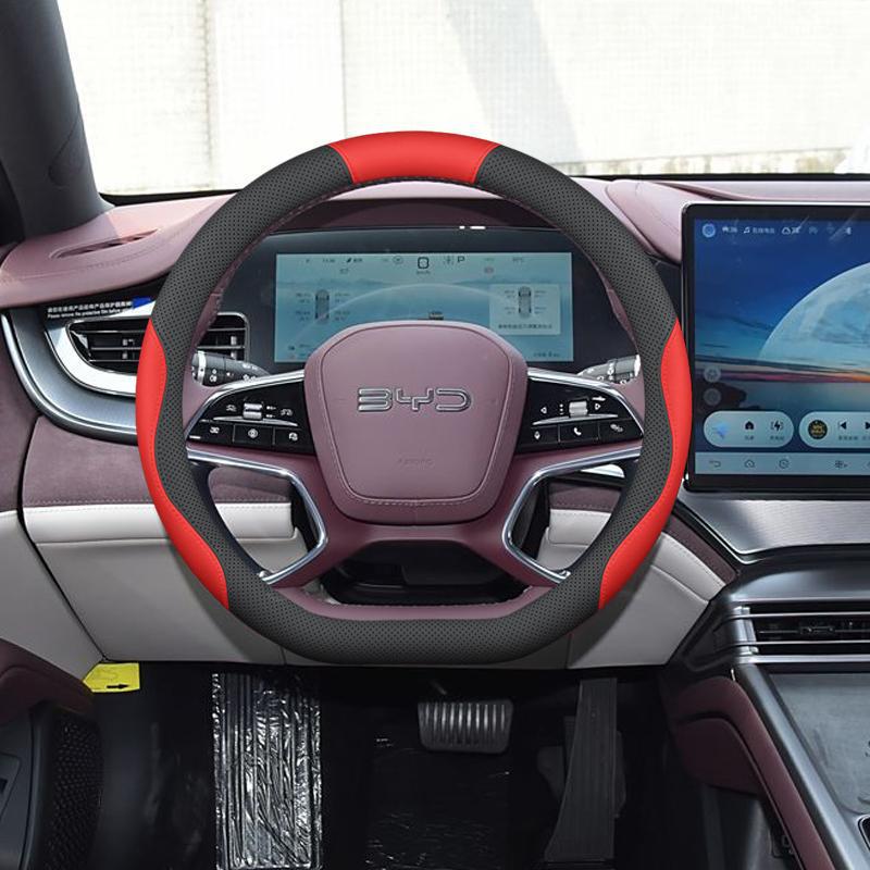 BYD Seal 06 Steering Wheel Cover 2025: Non-slip, Odorless, No-sew, Interior Handle Cover.