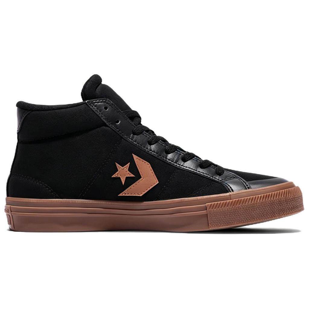 Converse Спортивные Повседневные Удобная Посадка Средняя Высота Кеды для Скейтбординга Унисекс Кроссовки Черные A25046C