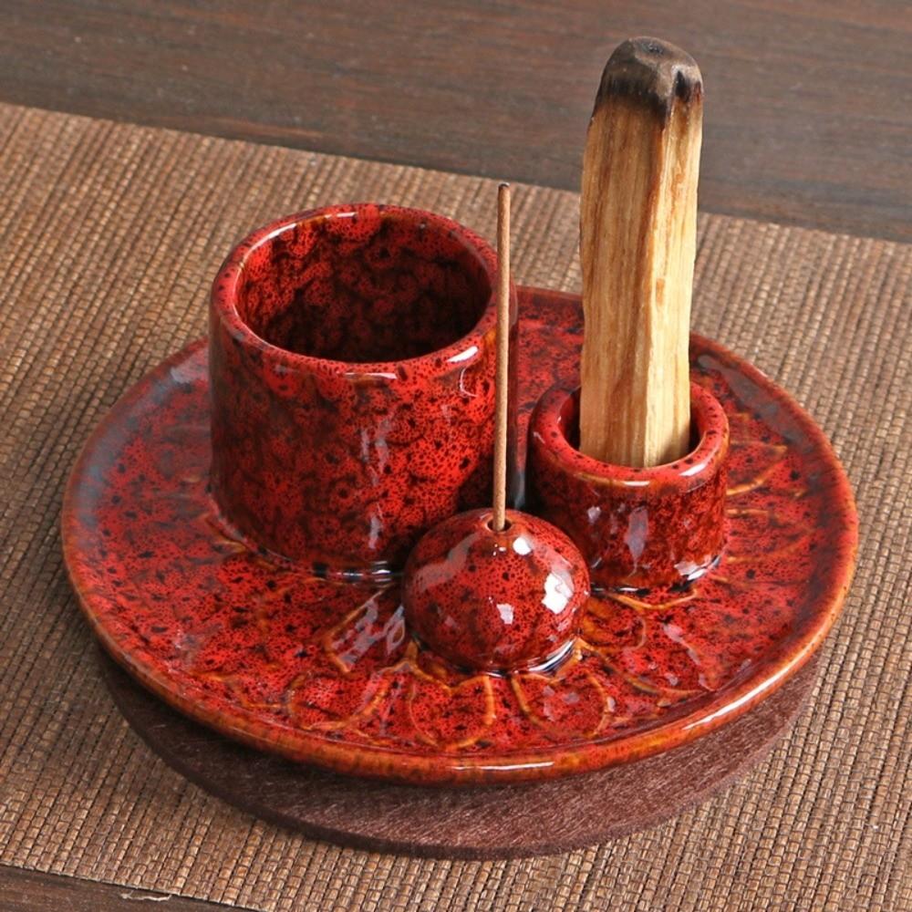 Simple Design Candle Holder Ceramic Ceramic Incense Tray Gift Incense Burner Yoga