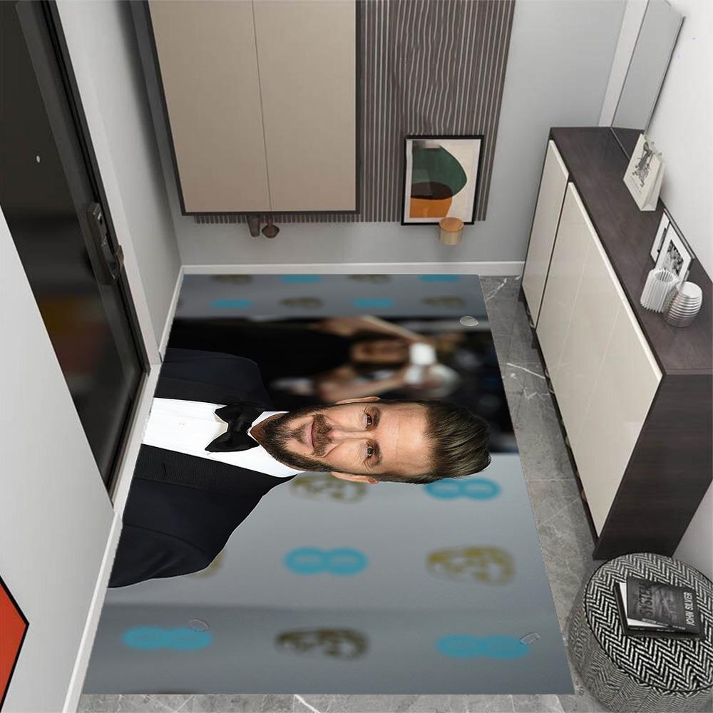 Man Phone Necklace Floor Mat Perfect for Outdoor Hallway Dormitory Kitchen Antislip Carpet Decorate Offices
