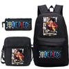 ONE PIECE School Bag Luffy Large Capacity Junior High School Student School Bag Three-piece Set Backpack Crossbody Bag Stationery Bag