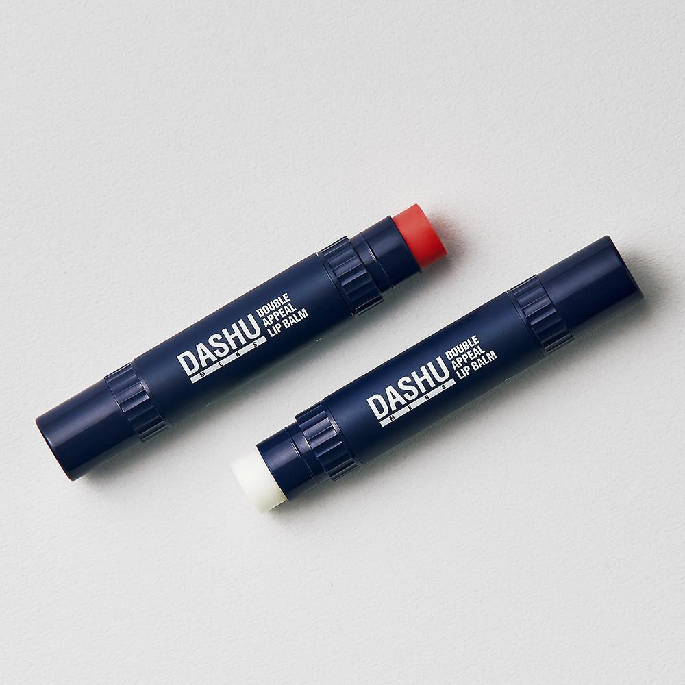 DASHU Mens Double Appeal Lip Balm 4.8g - Strawberry Scent + Unscented men, Korean