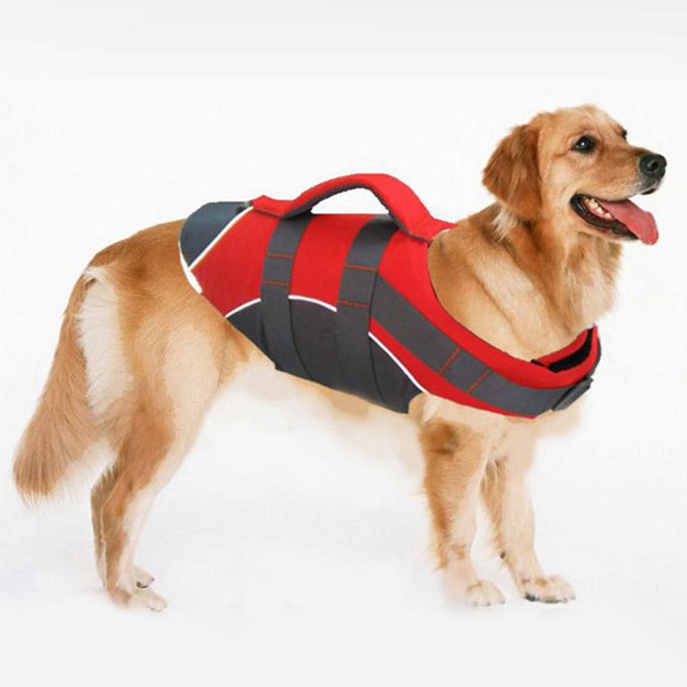 Dog Swimming Life Vest with Safety Reflective Stripe Adjustable Elasticity Pet Dog Swimming Coat