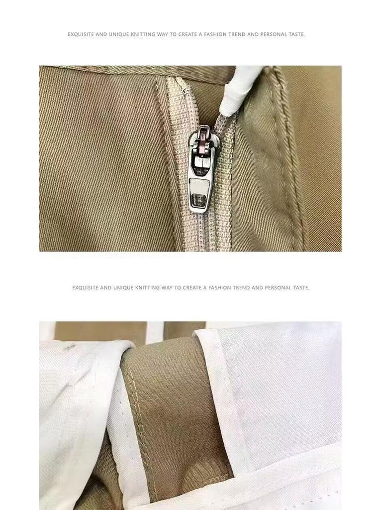 Мужские повседневные брюки облегающего кроя в корейском стиле - однотонные, прямые, длина 9/10