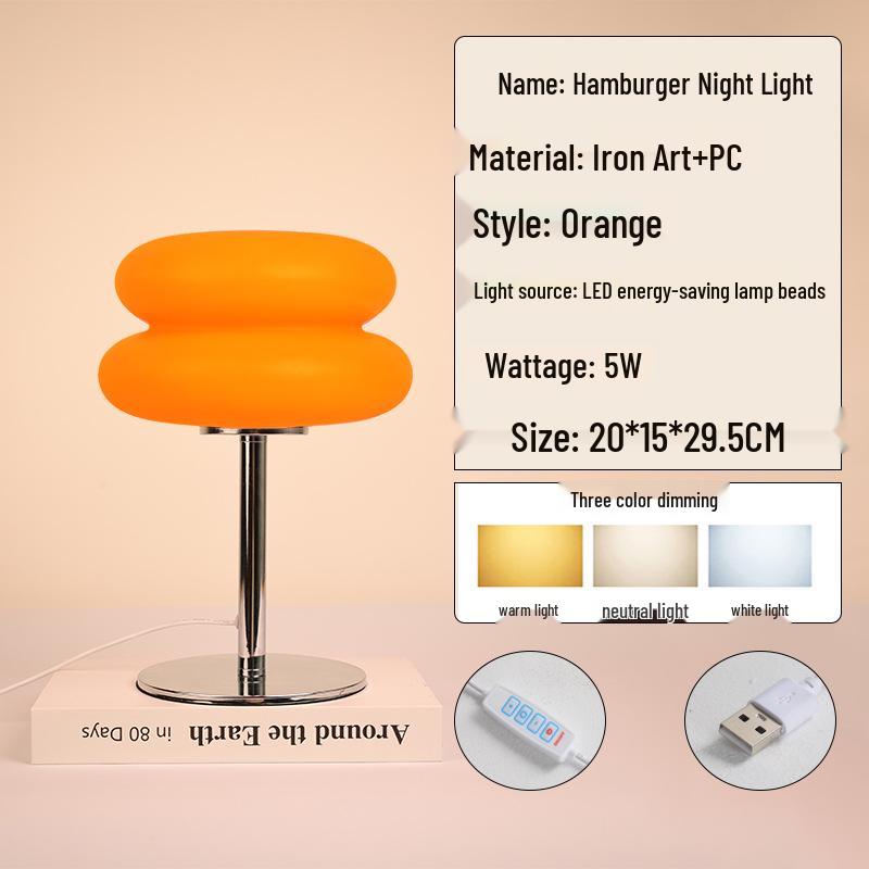 Nordic Bauhaus Vintage Bedside Lamp - Modern Creative Design for Bedroom Decor