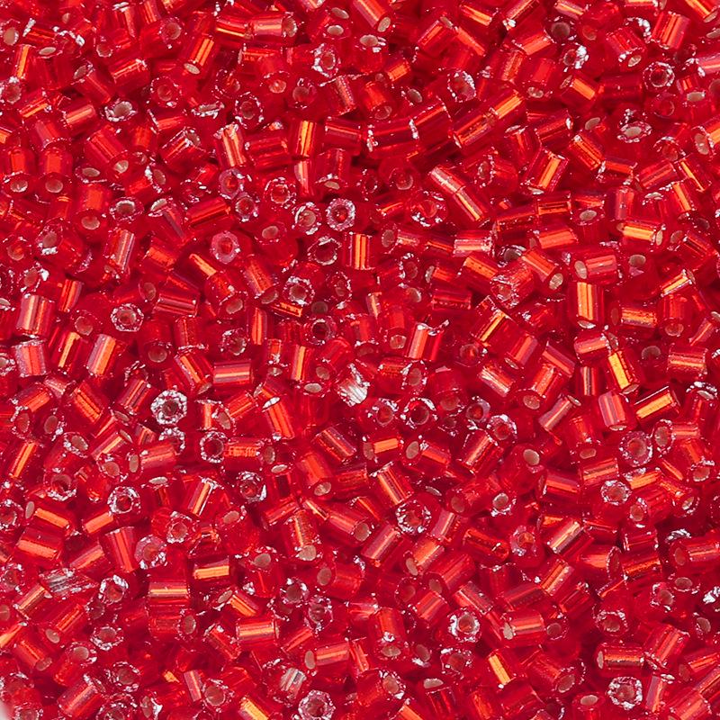 Silver-Plated 2.5mm Colored Glass Seed Beads for DIY Bracelets and Beading Projects