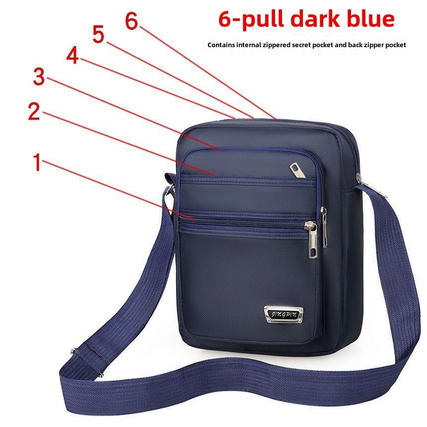 Мужской нейлоновый рюкзак Slant - многосекционная, портативная сумка через плечо с регулируемым плечевым ремнем и карманом на молнии, подходит для деловых поездок