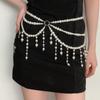 Temperament Belly Layered Imitation Pearl Tassels Body Chain Waist Chain Belt Streetwear Summer Beach Women Body Jewelry