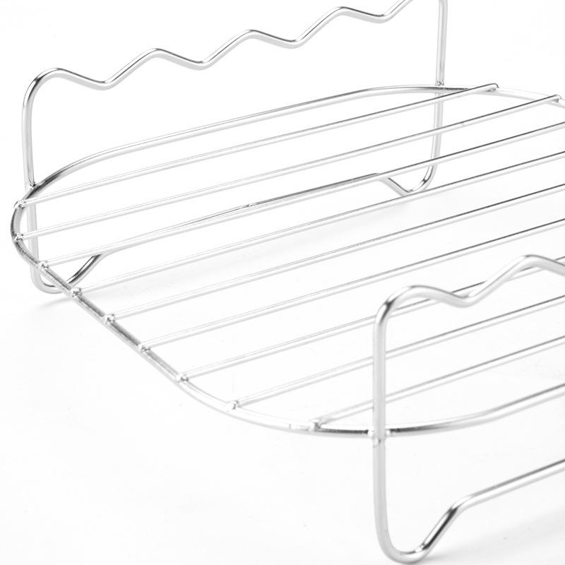 Набор для гриля на открытом воздухе с шампурами, квадратная фритюрница, гриль-пароварка, кронштейн для гриля из нержавеющей стали