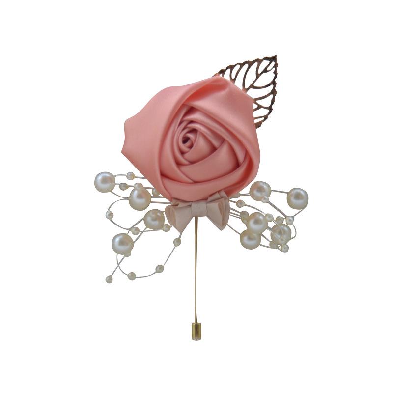 1 шт. роза бутоньерка церемония цветок брошь искусственный цветок корсаж креативная невеста многоцветный