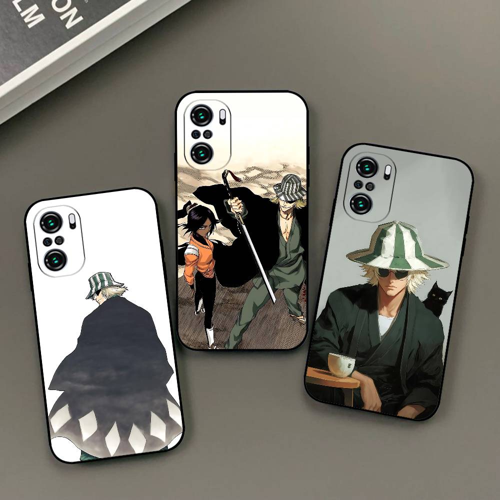 Чехол для телефона Bleach Anime Л-Кисуке Урахара Черный чехол для телефона для Xiaomi 11 12 Redmi Note 11 5G 8T 9A 9 10T Note8Pro Note9 12S Ultra