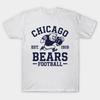Мужская черная футболка с принтом Chicago Bears Football Est 1919, темно-синяя накладка, принт на хлопковой футболке термотрансферной бумагой без обрезки