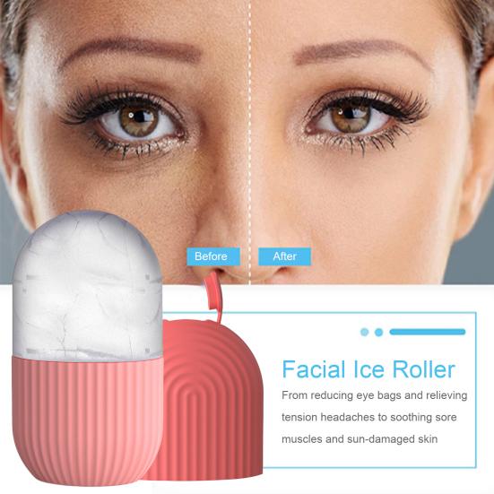 Ice Roller Reusable Face Beauty Massage Ice Mold Pore Contraction Skin Cooling Roller for Skin Cares