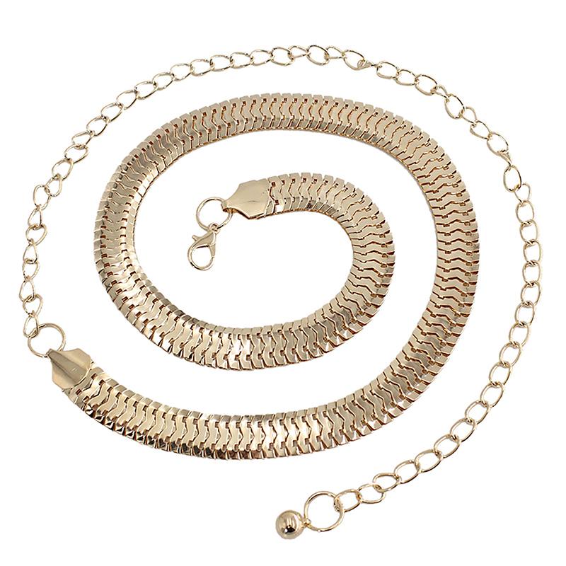 Simple Chain Belt Women Lady High Waist Gold Belts Waistband For Party Jewelry Dress Metal Chain Belt