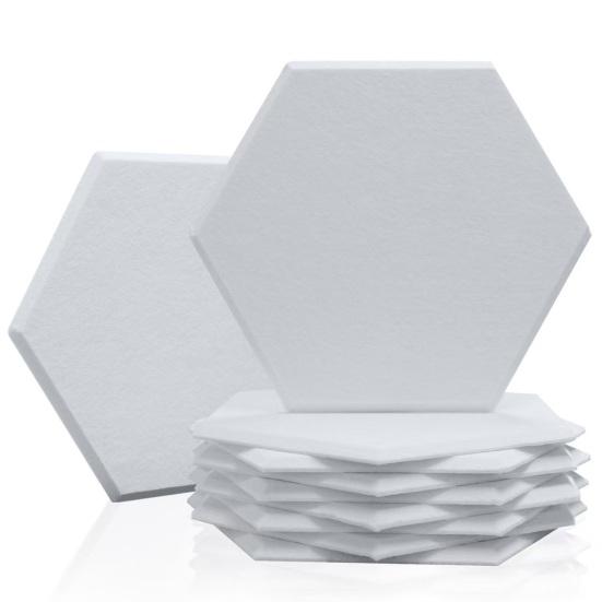 12 шт. шестиугольная звукоизоляционная стеновая панель, самоклеящаяся звукопоглощающая высокоплотная толстая акустическая пенная панель, домашняя студия, шумопоглощающая стеновая панель