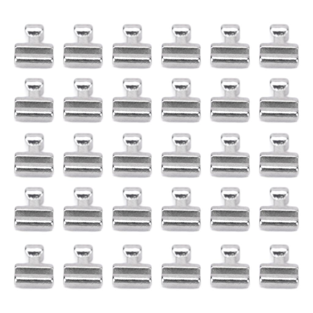 30pcs Orthodontic Crimpable Hook Portable Stainless Steel Dental Crimpable Hook Accessory for Arch Wire