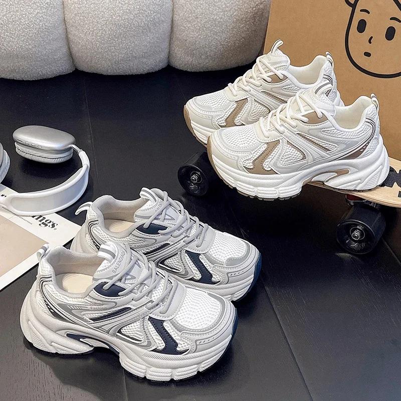 2024 Весенние женские кроссовки Роскошные дизайнерские модные повседневные кроссовки Белые дышащие туфли для женщин Низкие вулканизированные туфли
