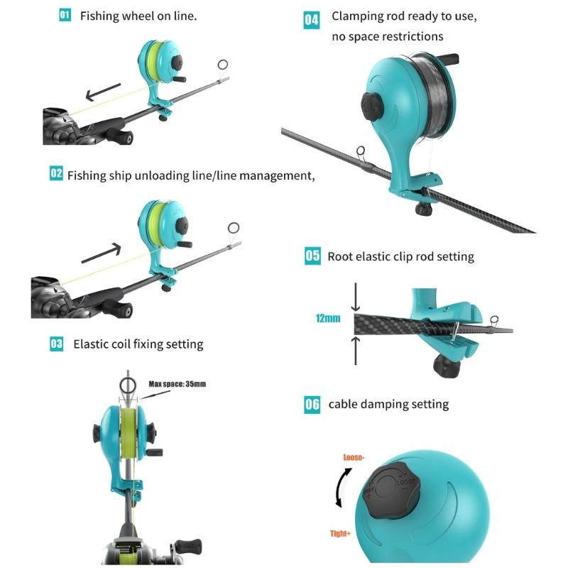 Машина для намотки лески Катушка для лески Универсальная система станции для намотки катушек Инструмент для намотки Рыболовные снасти