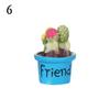2.5-3.4cm 1/4Pcs Funny Cactus Flower Figurines Resin Cactus Miniatures Micro Ornaments DIY Mini Sculpture Decoration Crafts