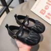 2024 New Girls Flats Versatile Soft Breatheable Simple Pleated Non-slip Children Fashion Casual Moccasin Shoes Drop Shipping PU