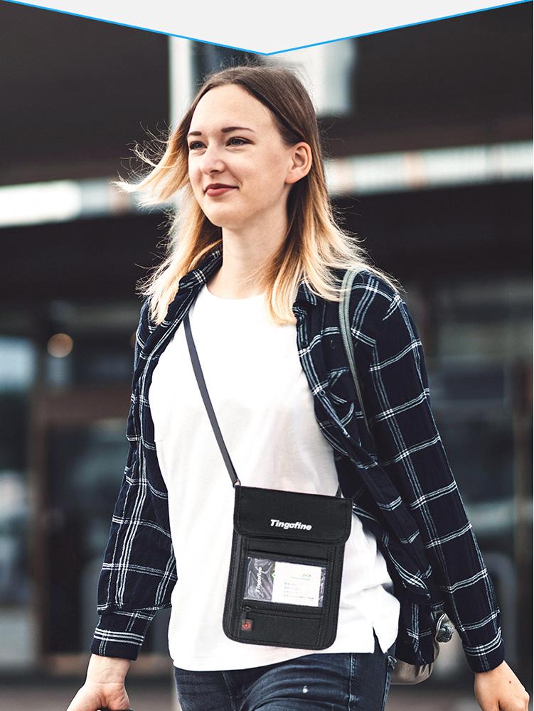 Tianxiu RFID Passport & ID Neck Pouch - Waterproof Nylon Holder