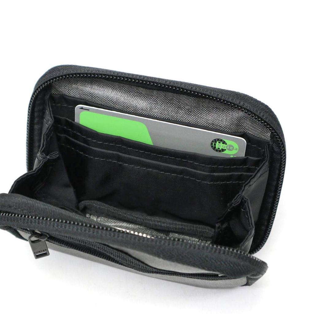 Кошелек PORTER из нейлона с круглой молнией, устойчивый к пятнам, водонепроницаемый, черный (Портье) [ТАКТИЧЕСКИЙ] 654-07081