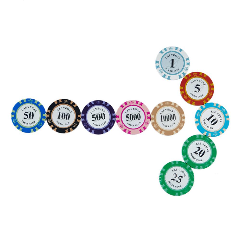 100 шт. фишек для покера, аксессуары для игр в покер, цифровые фишки