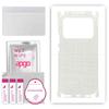 apgo Protective Skin Sticker for the Back+sides Compatible with Xiaomi Mi 11 Ultra, Full Wrap Film, Foil, Vinyl - Pattern White Fabric