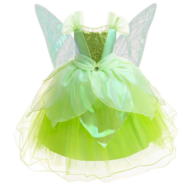 2-10Y Girls Princess Cosplay Aurora Cinderella Mermaid Dress Kids Costume Fancy Clothes Birthday Carnival Party Ball Gown