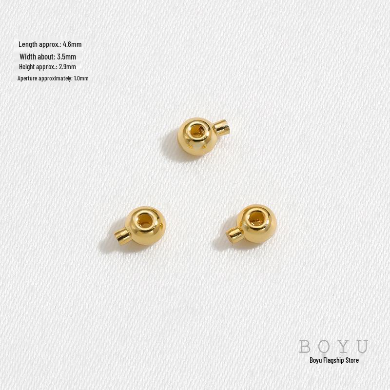 Застежка-зажим с позиционированием из 14-каратного золота для DIY жемчужного ожерелья - Защищающая цветная наконечник для бусин