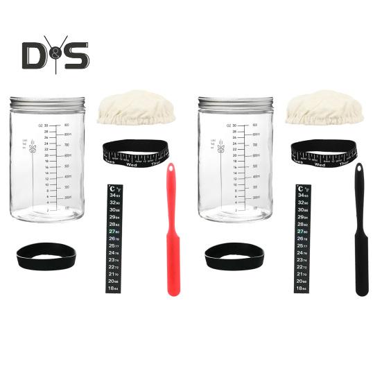Стартовый набор для закваски с тканевым чехлом, большой емкости, без содержания бисфенола А, многоразовые принадлежности для выпечки хлеба на закваске