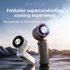 Small Handheld Fan High-speed Ice Cooling ABS Material   Mini Outdoor Portable Gift Neck-Hanging Electric Fan