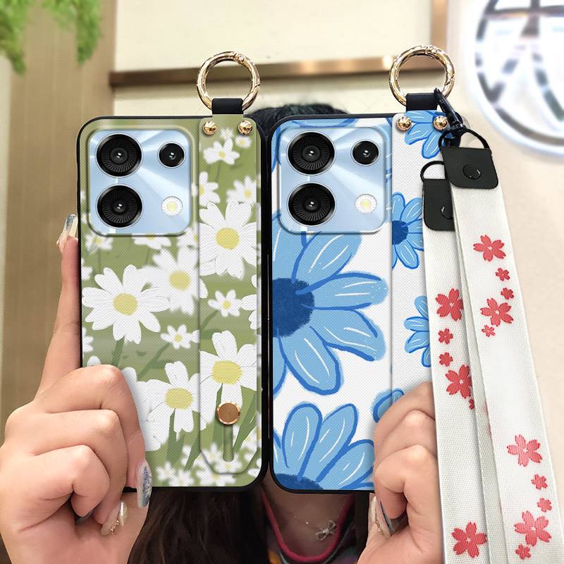 Flower Shockproof Phone Case For UMIDIGI G9 5G/Note9 5G Ring Silicone Fashion Design Dirt-resistant Anti-dust Kickstand