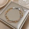Gold Silver Color Wrap Beaded Bracelets Round Beads Party Jewelry Elegant Wrist Chain  Women